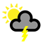thundery showers